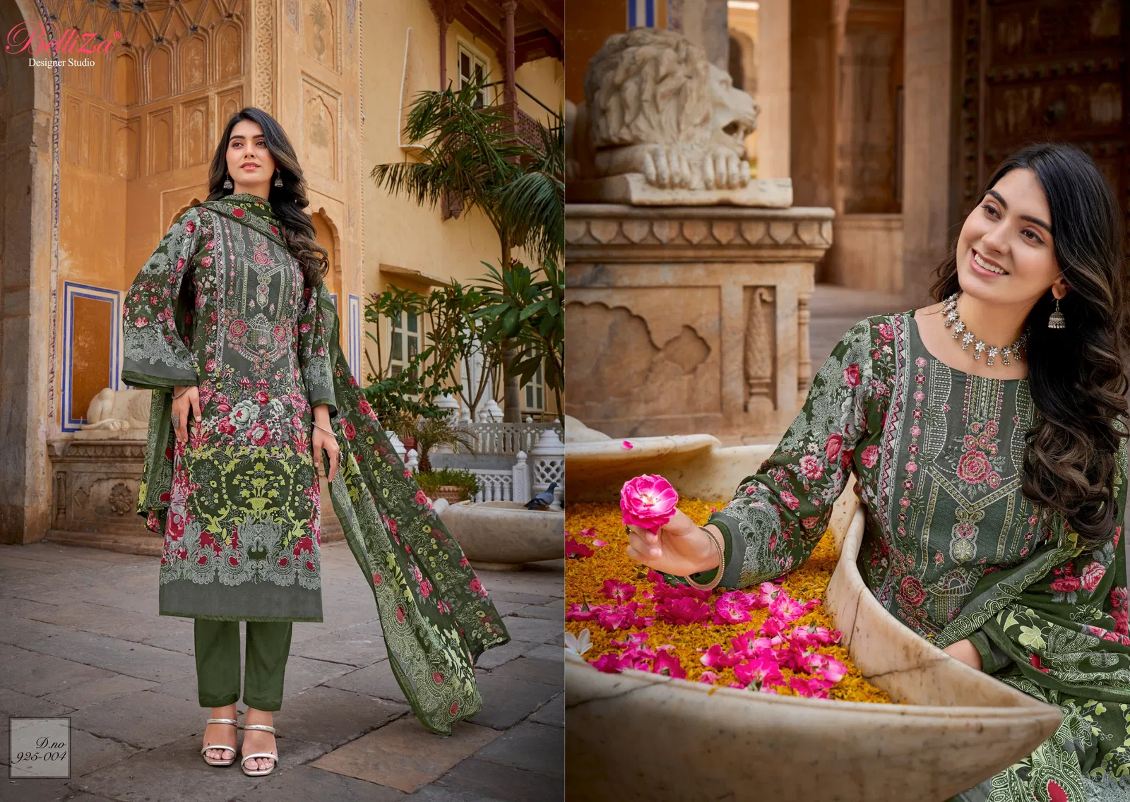 Riwayat By Belliza Viscose Rayon Digital Printed Dress Material Wholesale Price In Surat

